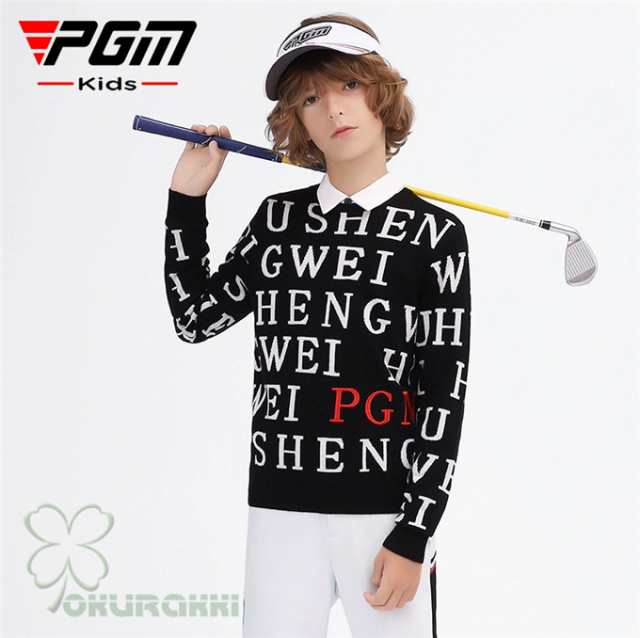ゴルフ GOLF ウールセーター 秋 冬 KIDS キッズ コート ゴルフウェア ニットセーター 防寒 暖かい プレゼント ギフト