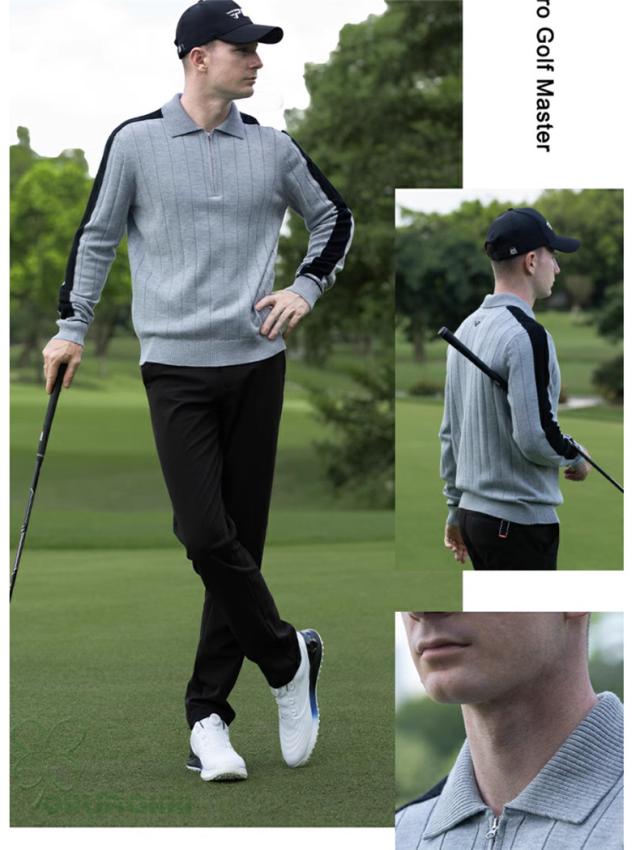 ゴルフ GOLF ウールセーター 秋 冬 メンズ コート ゴルフウェア ニットセーター 防寒 暖かい プレゼント ギフト_2