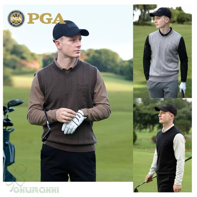 ゴルフ GOLF ウールセーター 秋 冬 メンズ コート ゴルフベスト ニットセーター 防寒 暖かい プレゼント ギフト