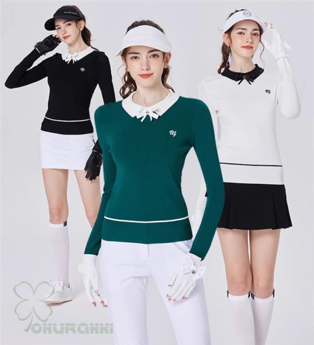 ゴルフ GOLF ウールセーター 秋 冬 レディース コート ゴルフウェア ニットセーター 防寒 暖かい プレゼント ギフト