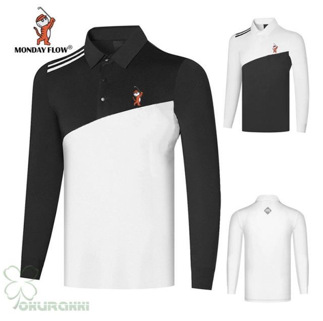 ゴルフ 長袖ポロシャツ ゴルフウェア シャツ メンズ ポロシャツ 春夏 新作モデル