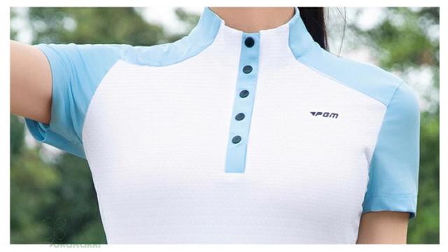 ゴルフ 半袖ポロシャツ ゴルフウェア 通気速幹 ストレッチ シャツ レディース ポロシャツ 春夏新作モデル_13