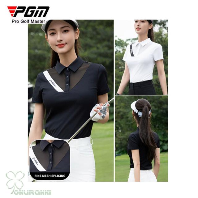 ゴルフ 半袖ポロシャツ ゴルフウェア 通気速幹 ストレッチ シャツ レディース ポロシャツ 春夏新作モデル