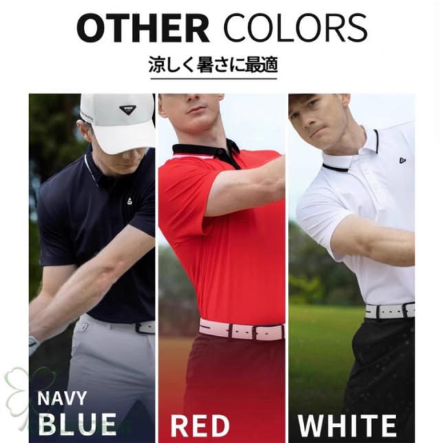 ゴルフ 半袖ポロシャツ ゴルフウェア 通気速幹 ストレッチ シャツ メンズ ポロシャツ 春夏新作モデル