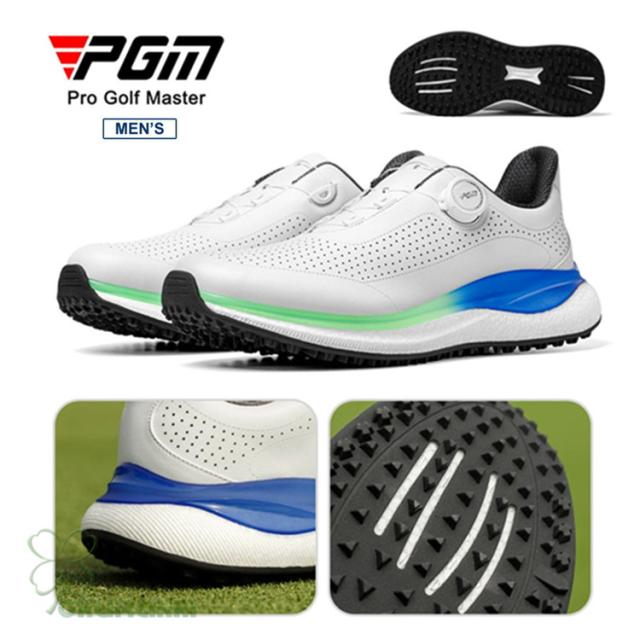ゴルフ ゴルフシューズ 夏用 メッシュ通気 ダイヤル式 ソフトスパイク メンズ スパイクシューズ スニーカー 靴 紳士 防水 人工皮革