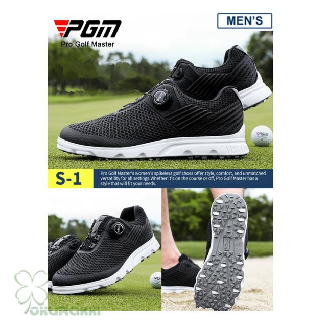 ゴルフ ゴルフシューズ 夏用 メッシュ通気 ダイヤル式 ソフトスパイク メンズ スパイクシューズ スニーカー 靴 紳士 快適 織物KPU