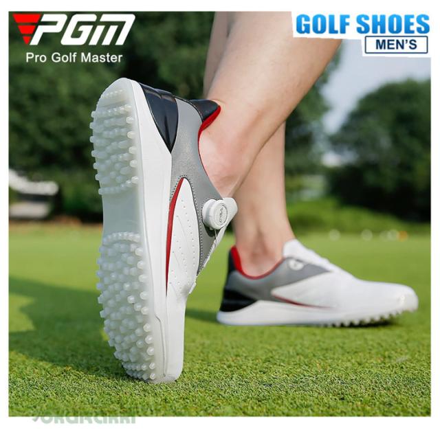 ゴルフ ゴルフシューズ 夏用 メッシュ通気 ダイヤル式 ソフトスパイク メンズ スパイクシューズ スニーカー 靴 紳士 防水 人工皮革