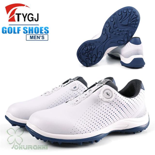 ゴルフ ゴルフシューズ 夏用 メッシュ通気 ダイヤル式 ソフトスパイク メンズ スパイクシューズ スニーカー 靴 紳士 防水 人工皮革