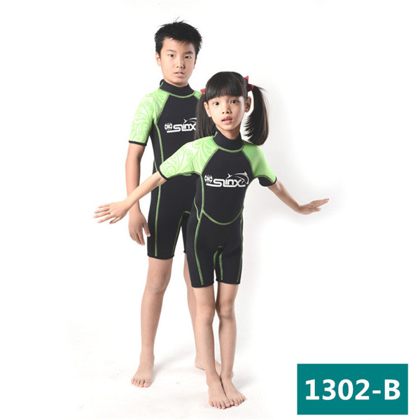 ウエットスーツ 子供用 水着 スプリング ダイビングスーツ ショーティー 2mm 半袖 スイムウエア マリンスポーツ
