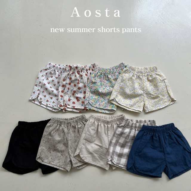 韓国子ども服 aosta アオスタ 花柄 ショートパンツ - パンツ