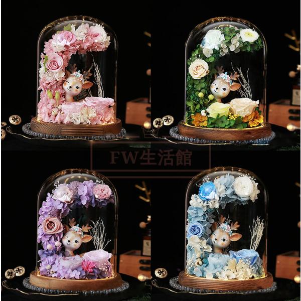 プリザーブドフラワー ガラスカバー 花 母の日 誕生日 プレゼント 女性 女友達 花 ギフト 結婚 退職祝い ブリザードフラワーの通販は