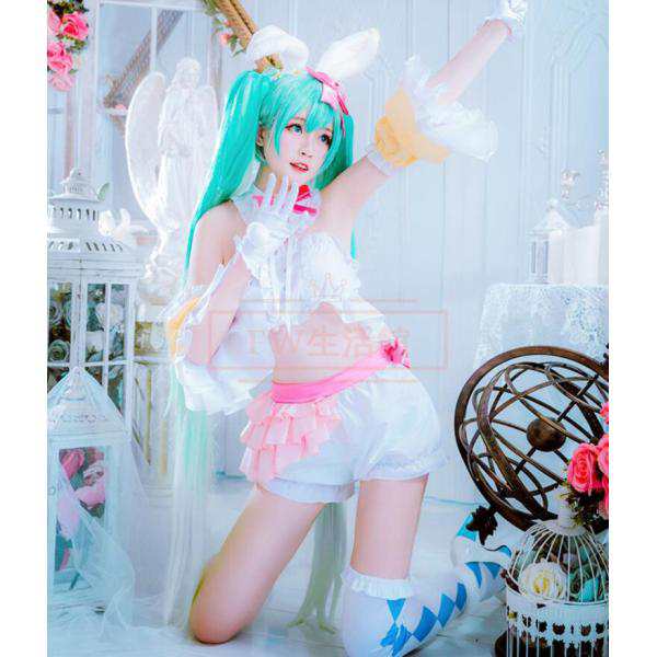 初音ミクフィギュア2ndseasonSpringver.風コスプレ衣装イースター春みくウサギフリルVOCALOIDボカロコスチュームセットイベントカーニバルの通販はau  PAY マーケット - WF生活 | au PAY マーケット－通販サイト