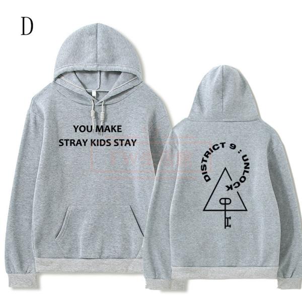 Stray Kids District 9 Unlock 韓流グッズ パーカー スウェット フード