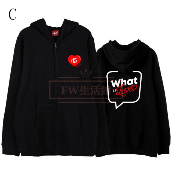 TWICE 「What is LOVE」 パーカー 韓流グッズ 春秋 フード付き