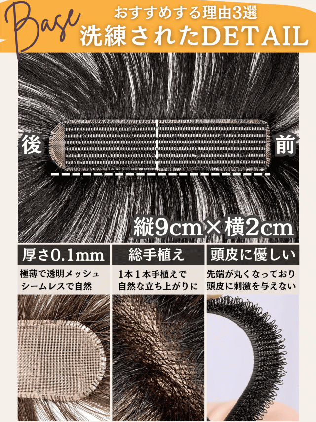 ピンなし ウィッグ ピン無し部分ウィッグ 頭頂部 白髪隠し 部分 ピン不要 ピンなし ウィッグ ピン無し部分ウィッグ 頭頂部 白髪隠し 部分