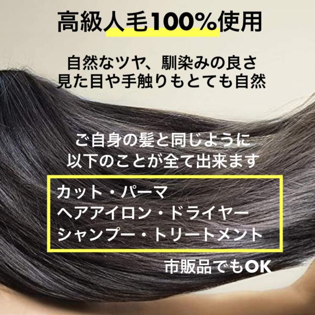部分ウィッグ ヘアピース ポイントウィッグ 女性 レディース 人毛100% かつら ウィッグ ショート トップピース トップカバー トップウィッグ ストレート 前髪ウィッグ 人毛 つむじ 頭頂部 白髪カバー 自然 白髪隠し カバーウィッグ Luce brillare ルスブリラーレ_19