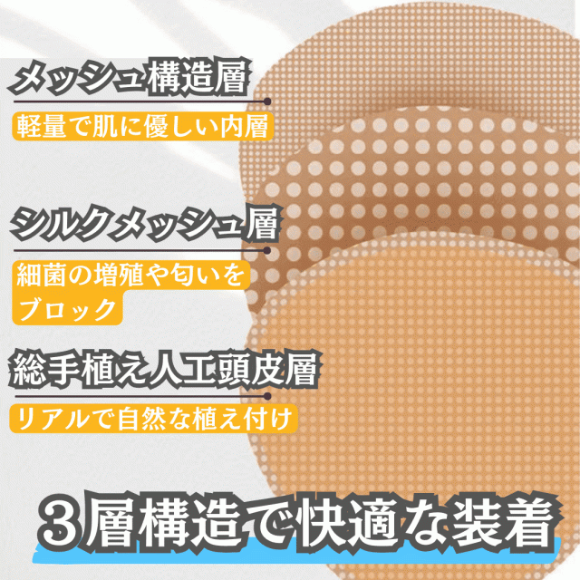 部分ウィッグ ヘアピース 人毛100% トップカバー 増毛かつら トップウィッグ カバーピース ポイントピース トップピース かつら 男性 女性 ウイッグ メンズ レディース 形脱毛 つむじ 頭頂部 薄毛 脱毛 人毛 ショート 両面テープ付 自然 Luce brillare ルスブリラーレ_18