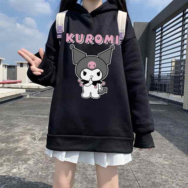 パーカー クロミ/サンリオ 服 kuromi スカル/ドクロ グッズ