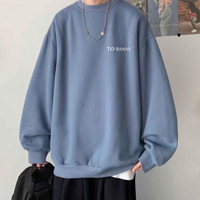 メンズ トレーナー 長袖 秋 ゆったり 無地 シンプル おしゃれ 大きいサ