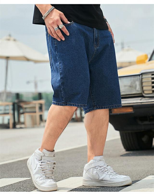 デニム風 ハーフパンツ メンズ ショートカーゴパンツ デニム