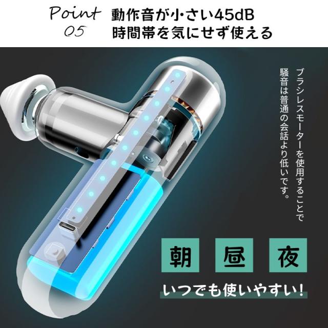 筋膜リリース ハンディガン 電動 軽量 マッサージ機 筋膜