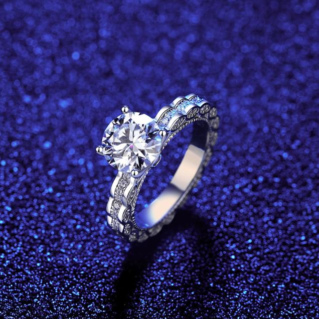 リング モアサナイト ホワイト シルバー925 シルバー msr029の通販は 13,800円