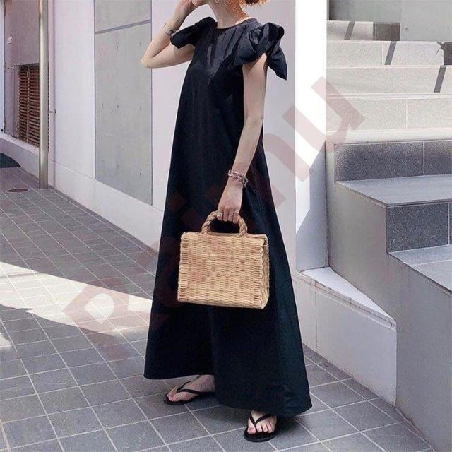 マキシワンピース レディース 夏 黒 ノースリーブワンピース マキシ丈 フレア Aラインワンピース ノースリーブ ゆったり 体型カバー 大きの通販はau Pay マーケット Tsuda Store