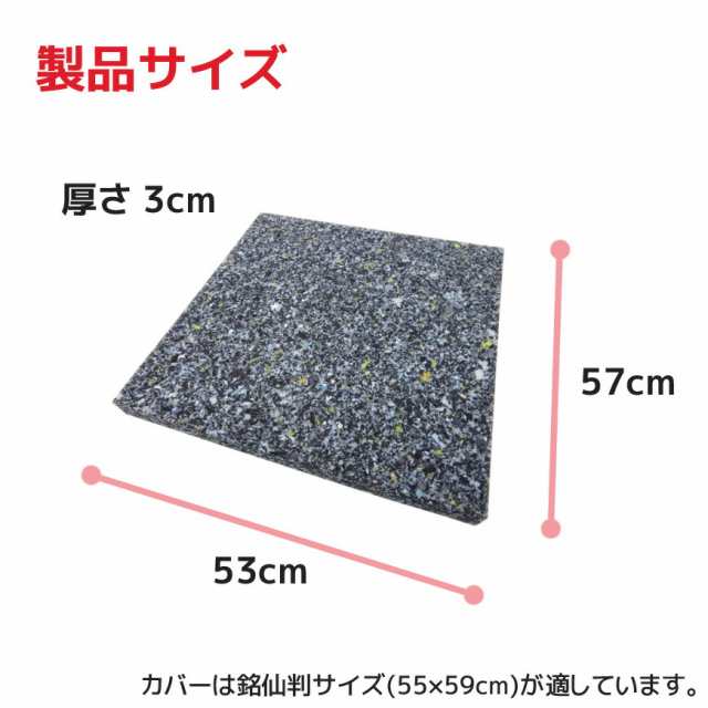 ヌード チップ固形状ウレタン 座布団（硬め）厚み3cm（55ｘ59cmカバー用）中材 日本製 固形チップウレタン ざぶとん 座布団中身 銘仙判  の通販はau PAY マーケット - クッション工場/長座布団/抱き枕