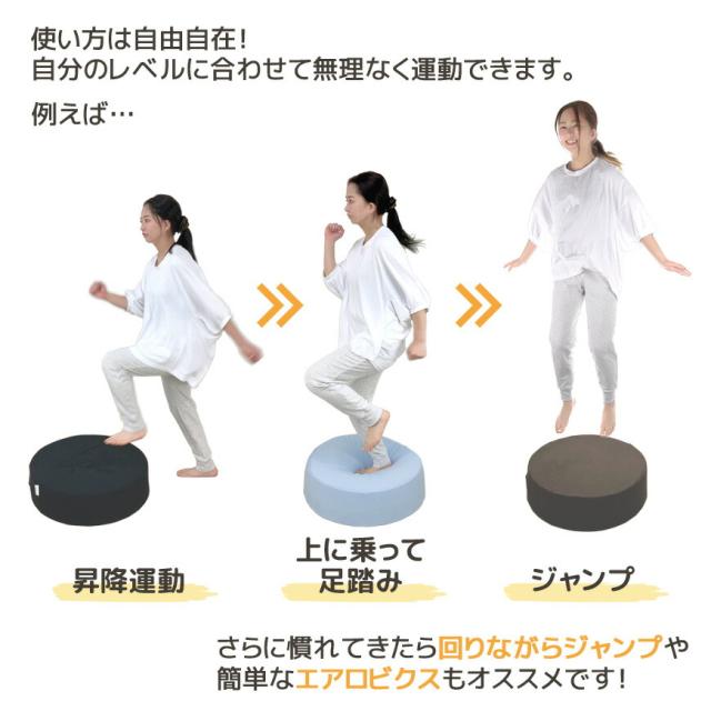天使のトランポリン クッション 日本製 高反発ウレタン 大きい カバー脱着式 スツール 大人 エクササイズ フィットネス 運動不足 ストレス解消 おしゃれ かわいい 大人 子供 マカロン ダイエット  送料無料_3