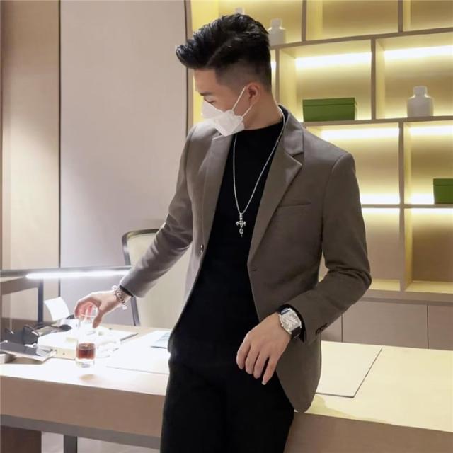 テーラードジャケット ゆったり 薄手 春秋アイテム 韓国スタイル c0cf1ce1a315a4ff0b238453044c7d