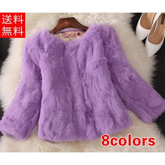 七分袖 ショート丈 毛皮コート レディース ファーコートの通販は