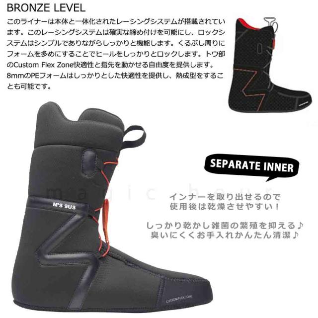 スノーボード ブーツ メンズ NIDECKER ナイデッカー SIERRA ダイヤル ダイアル式 25-26 ソフトフレックス 大きいサイズ 25cm - 30.0cm 黒 ブラック グレー 男性