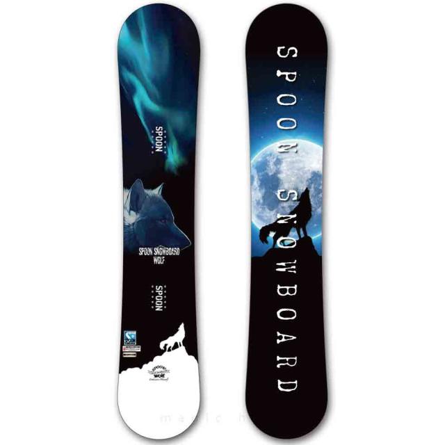 スノーボード 板 メンズ 単品 SPOON スプーン WOLF スノボー 初心者 簡単 キャンバー ボード ブランド ブラック ブルー 大人 かっこいい の通販は