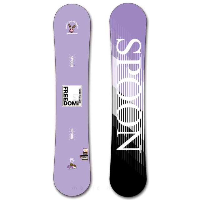 スノーボード 板 ダブルキャンバー グラトリ メンズ レディース 単品 SPOON スプーン FREEDOM スノボー 初心者 ボード パープル 紫 25-26 お洒落 ブランド_4