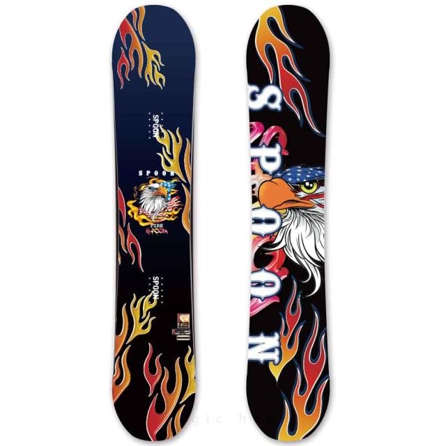 スノーボード 板 セット メンズ 2点 スノボー ビンディング SPOON