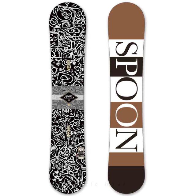 スノーボード 板 メンズ レディース 単品 SPOON スプーン MEMORY ブランド スノボー 初心者 簡単 キャンバー ボード グラトリ カービング お洒落 黒 ブラック