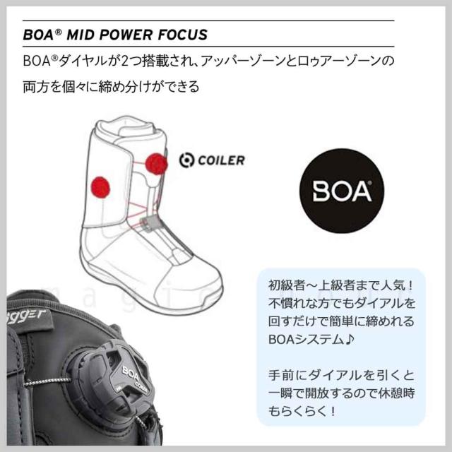 スノーボード ブーツ BOA メンズ ダイヤル ダイアル式 デュアル ボア HEAD ヘッド TRIGGER LYT BOA FOCUS 24-25 2025モデル 25cm - 28.5cm 黒 ブラック お洒落
