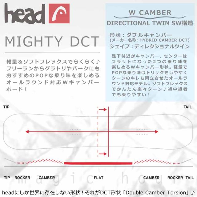 スノーボード 板 メンズ 単品 ヘッド HEAD マイティ グラトリ ダブキャン 2026モデル MIGHTY DCT ダブルキャンバー ボード Wキャンバー お洒落 ブランド 初心者_1