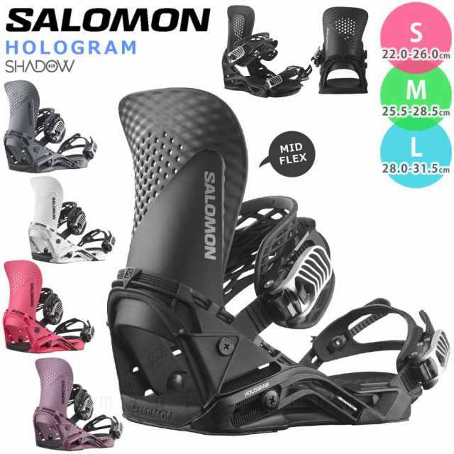 スノーボード ビンディング スノボー バインディング メンズ SALOMON サロモン ホログラム HOLOGRAM ボード 24-25 グラトリ 軽量 黒 白