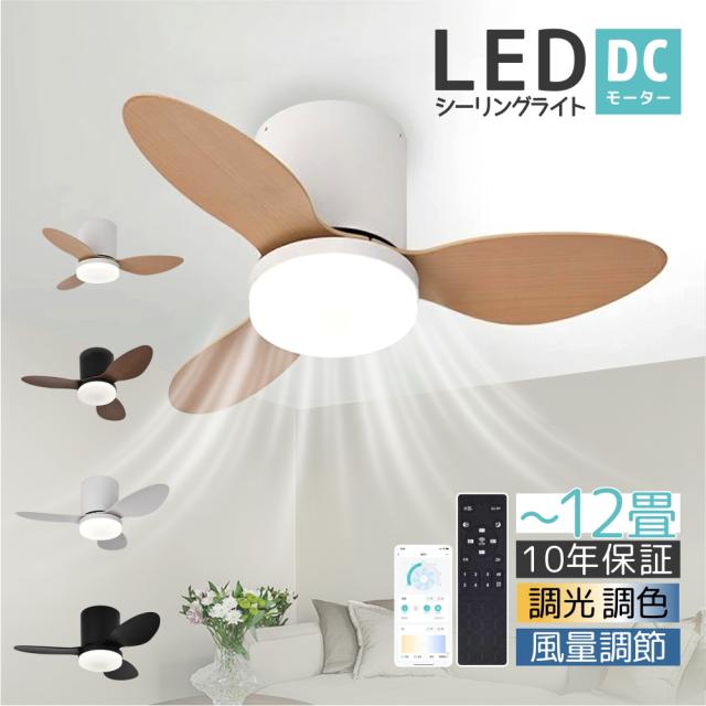 シーリングファンライト 小型 軽量 8〜10畳 LEDシーリングライト bc67524f41a4272d55d2e426254a84