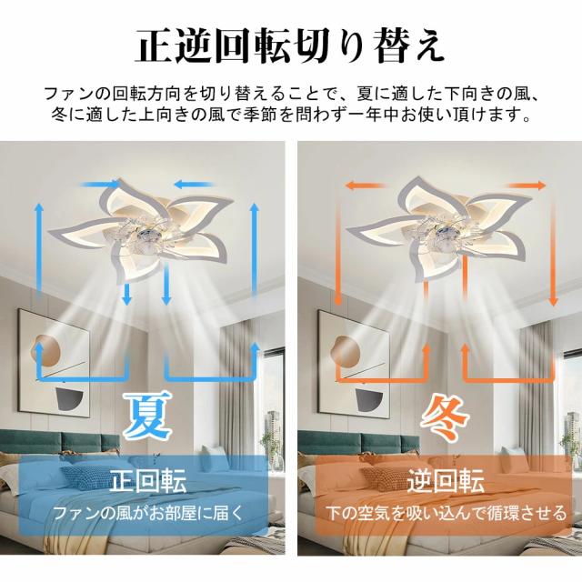シーリングファンライト led シーリングファン ファン付き照明 花形 シーリングライト おしゃれ 6畳 8畳 9畳 調光調色 節電 逆回転機能 DCモーター 風量調節 照明器具 天井照明 リビング 寝室 和室 軽量 間接照明 子供部屋 静音 空気循環 新生活 一人暮らし