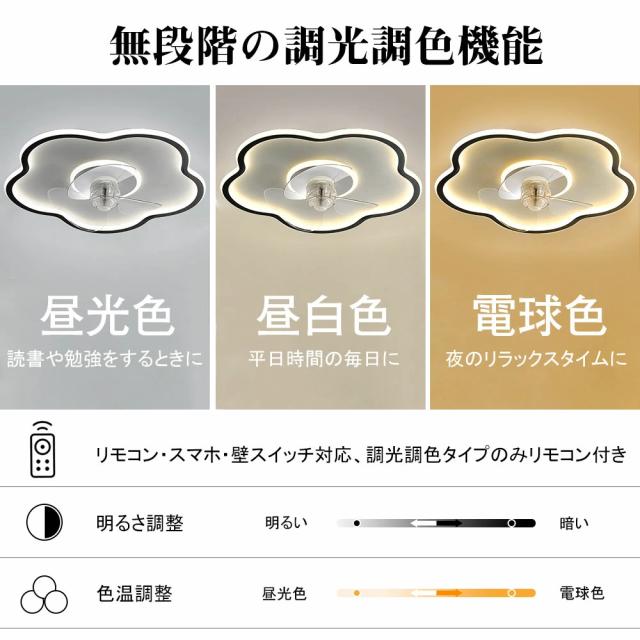 LED照明 扇風機 シーリングファンライト led シーリングライト シーリングサーキュレーター 8畳 調光 調色 空気循環 新生活 電球 一人暮らし 節電 小型 寝室 部屋 洋室 和室 リモコン付き