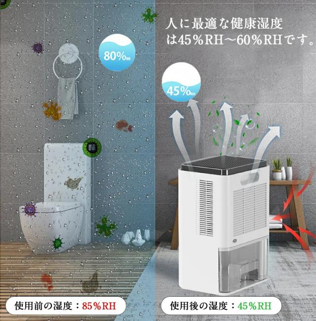 2026最新型】除湿機 小型 衣類乾燥 除湿器 2000ML 強力 静音