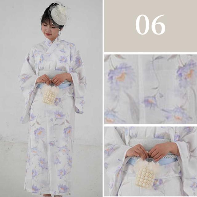 浴衣 セット レディース 夏用 浴衣 作り帯 2点セット 3点セット F 花柄