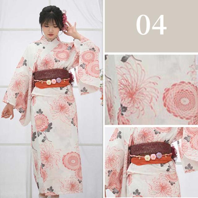 浴衣 セット レディース 夏用 浴衣 作り帯 2点セット 3点セット F 花柄