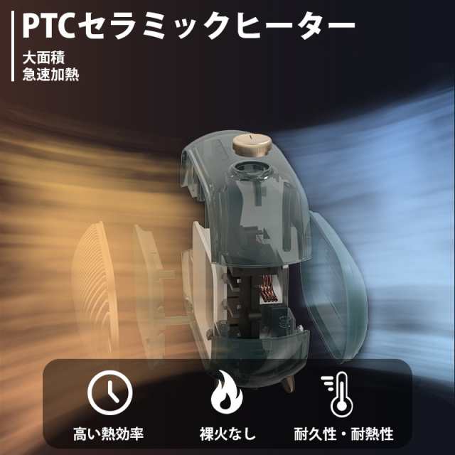 セラミックヒーター 電気ファン ヒーター 小型 熱風扇風機 足元 暖房