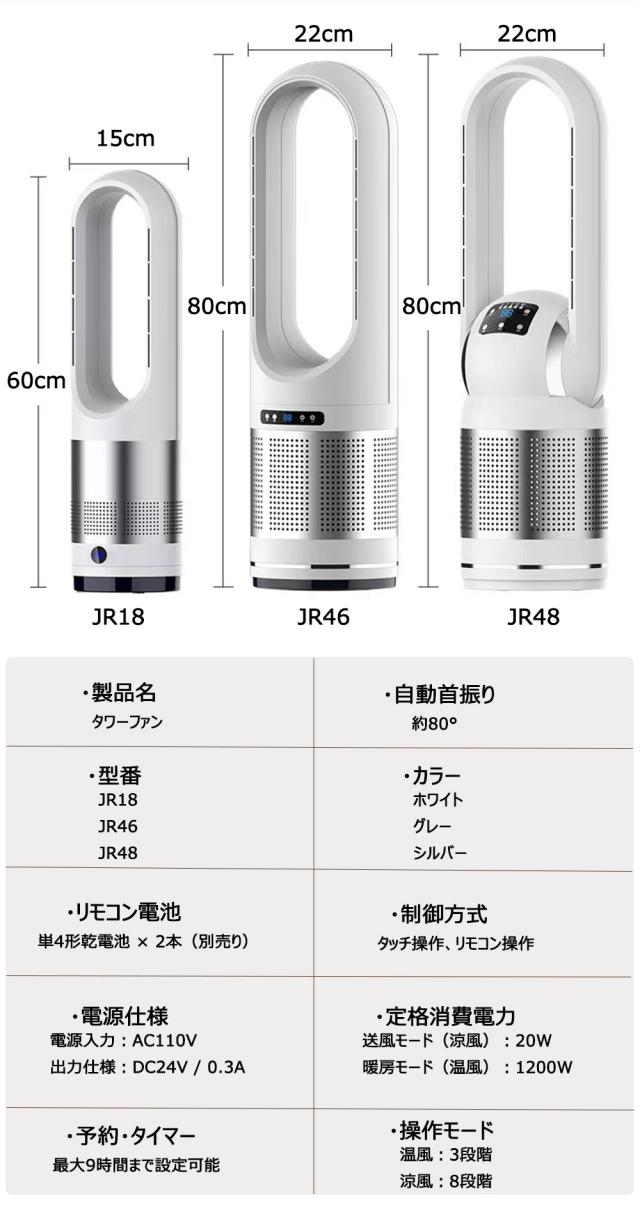 羽なし扇風機 扇風機 冷暖兼用 1台2役 自動首振り 冷暖タイプ 羽根なし扇風機 DCモーター 8段階風量調節 リモコン付き サーキュレーター 羽根なし扇風機 おしゃれ 換気 熱中症対策 静音 省エネ 節電_16