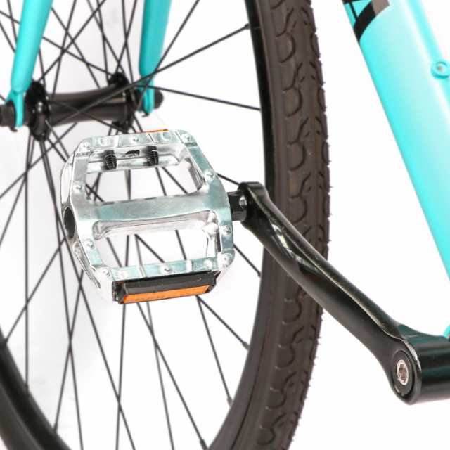 AVASTA 自転車ペダルアルミ合金 フラットペダル反射リフレクター付き マウンテンバイク アルミ ペダル mtb クロ? 独特の上品