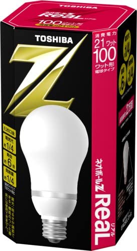 TOSHIBA ネオボールZリアル A形 100ワットタイプ 電球色 EFA25EL/21-R 口金直径26mmの通販は 5,788円