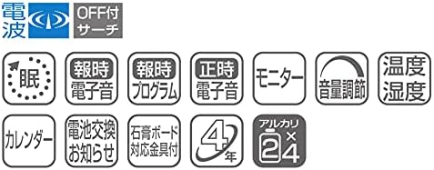 リズム(RHYTHM) 掛け時計 電波時計 オフィス 36回チャイム機能 温度 湿度 カレンダー 時報機能 静音 シルバー Φ43x6.6cm オフィス用品 工場 事務所 4FN404SR19_1